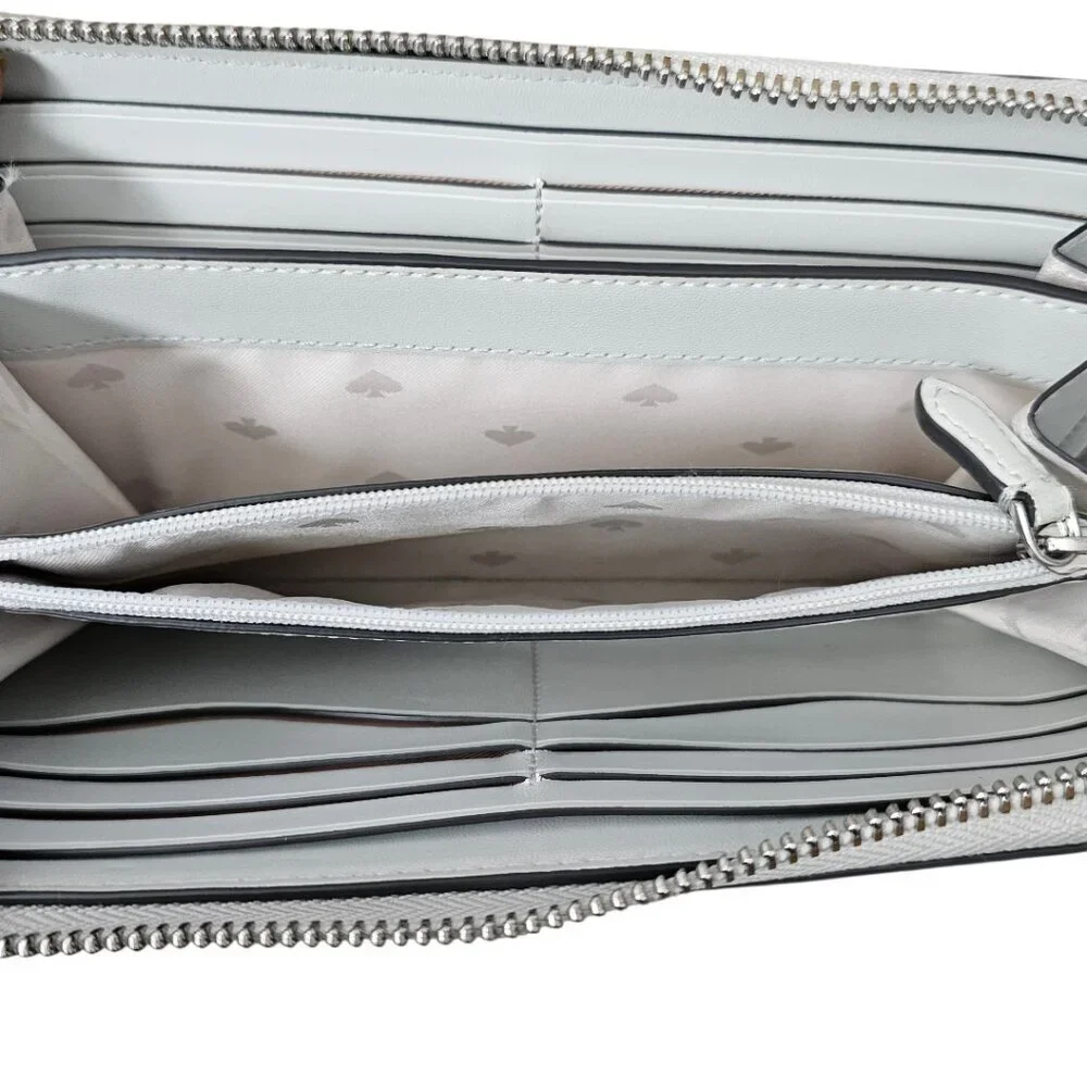 Kate Spade Leila Pebble Leather Large Zip Around Continental Wallet COA